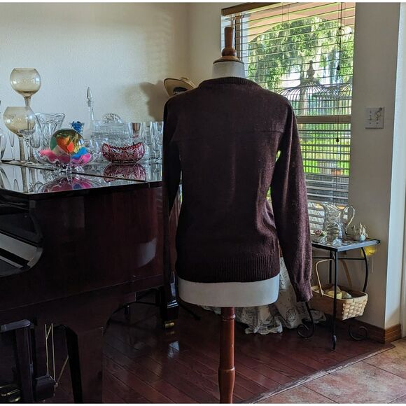 Levi's brown crewneck pullover sweater Sz M - Picture 7 of 13